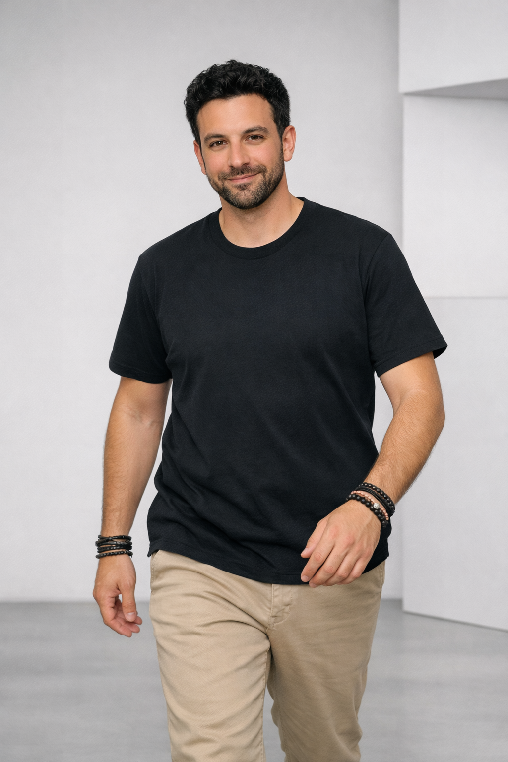 Luxury Relaxed‑Fit Round‑Neck Tee