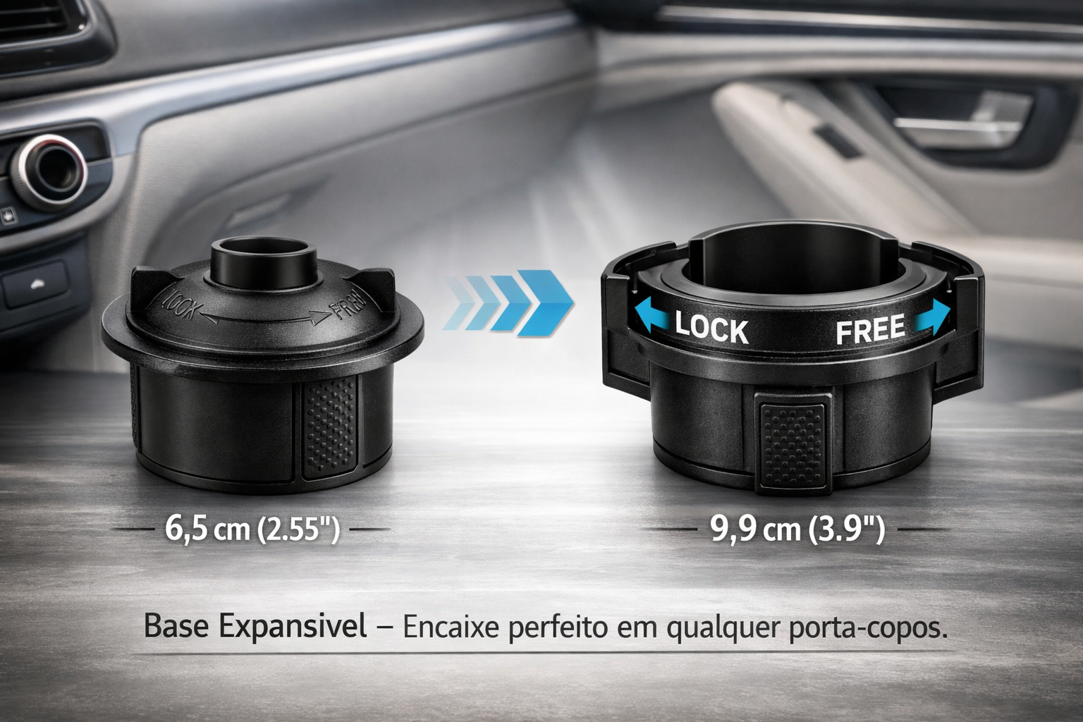 Universal Car Cup Holder Phone Mount – Adjustable, Secure & 360° Rotating