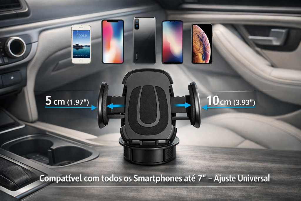 Universal Car Cup Holder Phone Mount – Adjustable, Secure & 360° Rotating