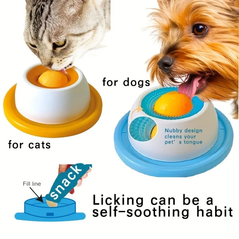 Interactive Pet Lick Mat Yogurt Licking Plate Slow Feeder
