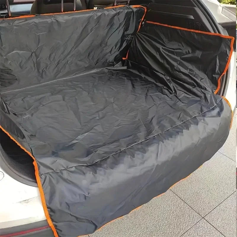 Durable Polyester Auto Trunk Mat for Pets - Non-Slip, Scratch-Resistant, Easy-Clean Mat for SUVs and Cars, Pet Safety Mat