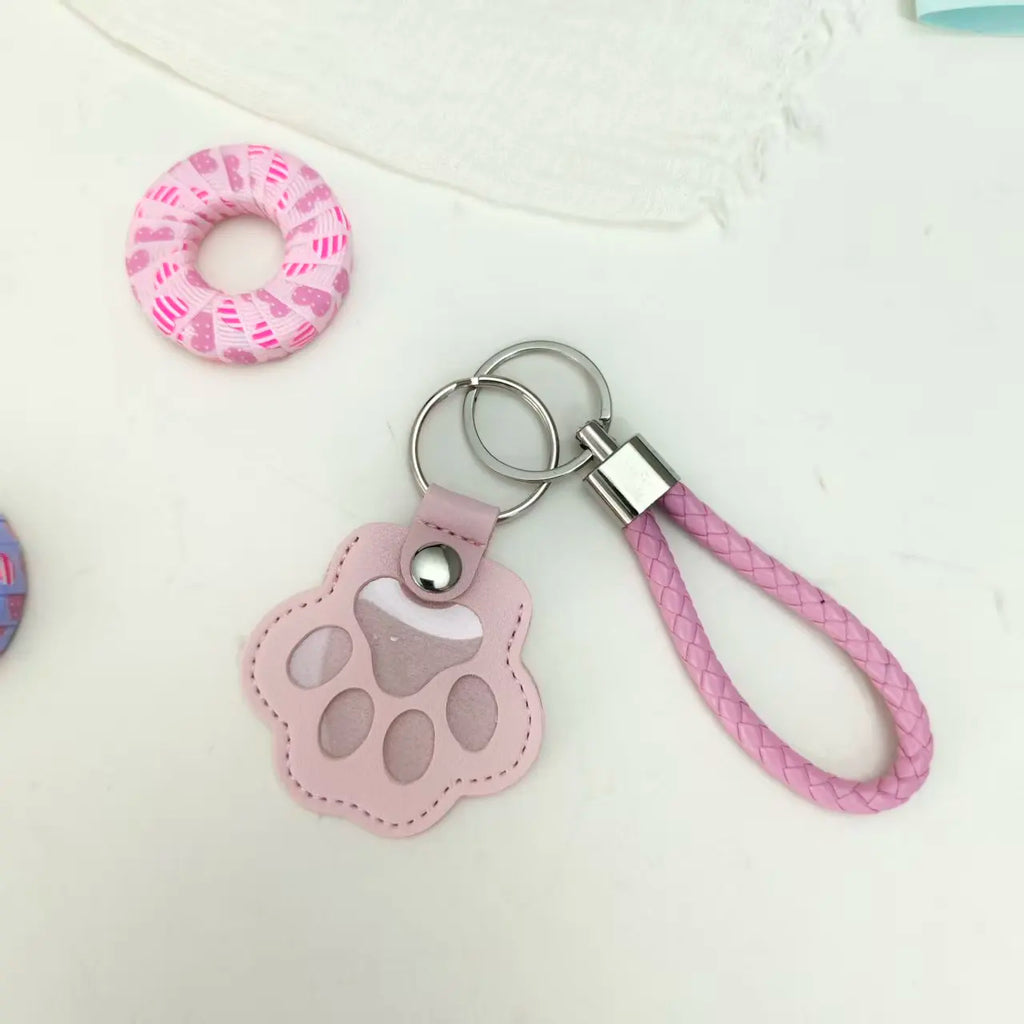 Pet Leather Hair Keychain Memorial for Pet Lovers