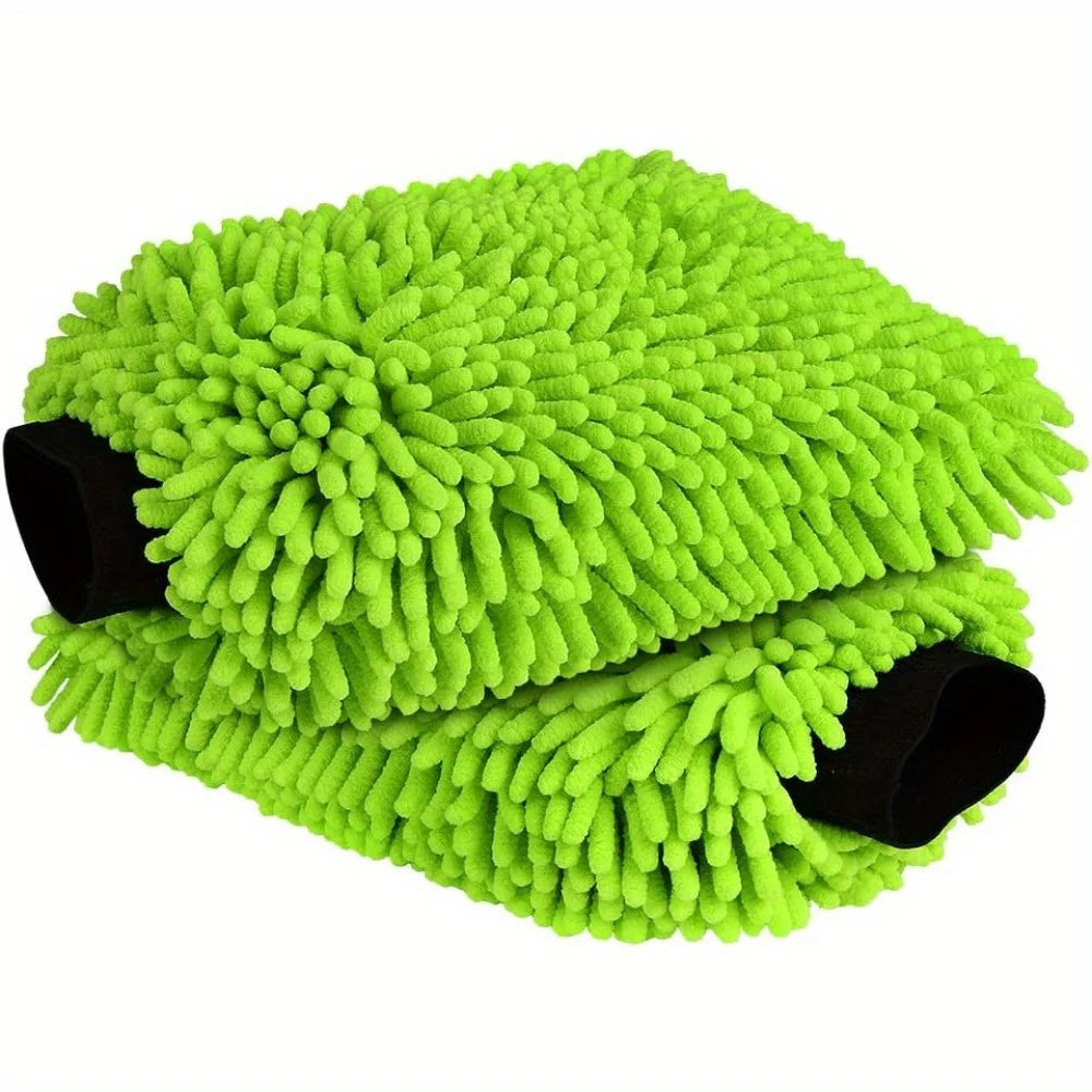 Premium Lint‑Free Microfiber Wash Mitt Set