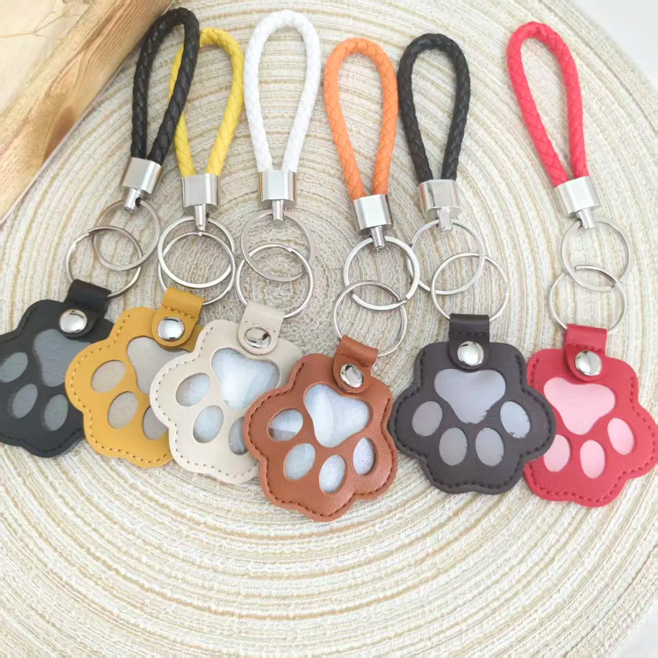 Pet Leather Hair Keychain Memorial for Pet Lovers