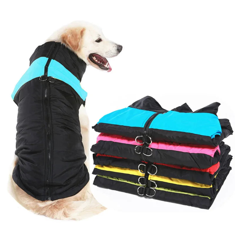 Luxury Winter Dog Jacket – Waterproof Warm Coat for Golden Retrievers & Large Breeds