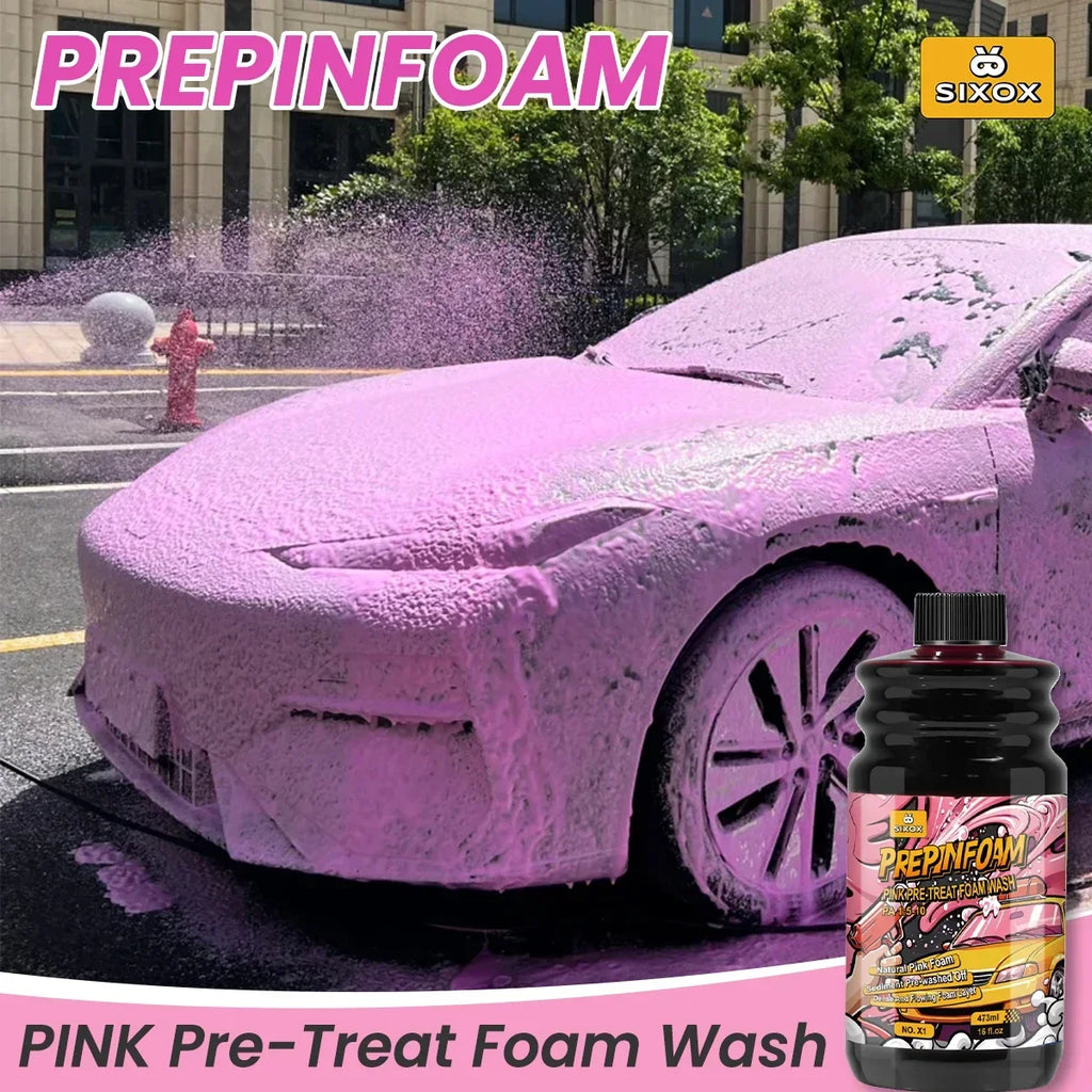 Pink High‑Foam Car Cleaning Shampoo