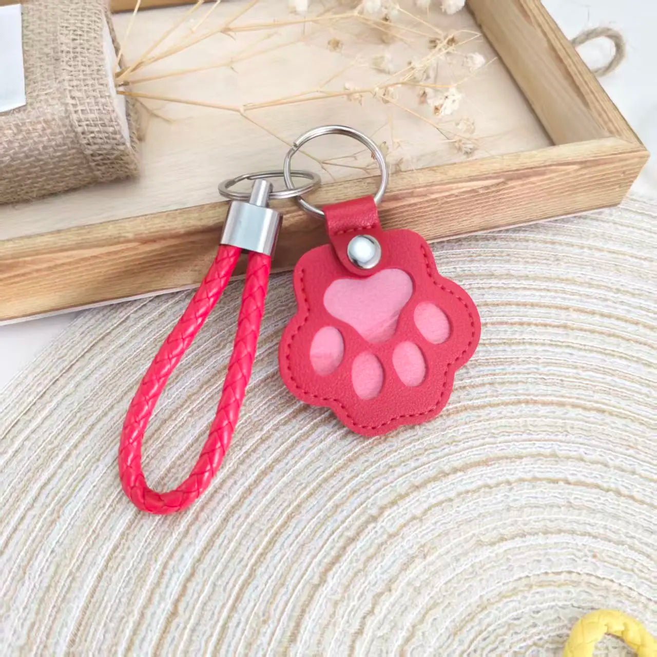 Pet Leather Hair Keychain Memorial for Pet Lovers