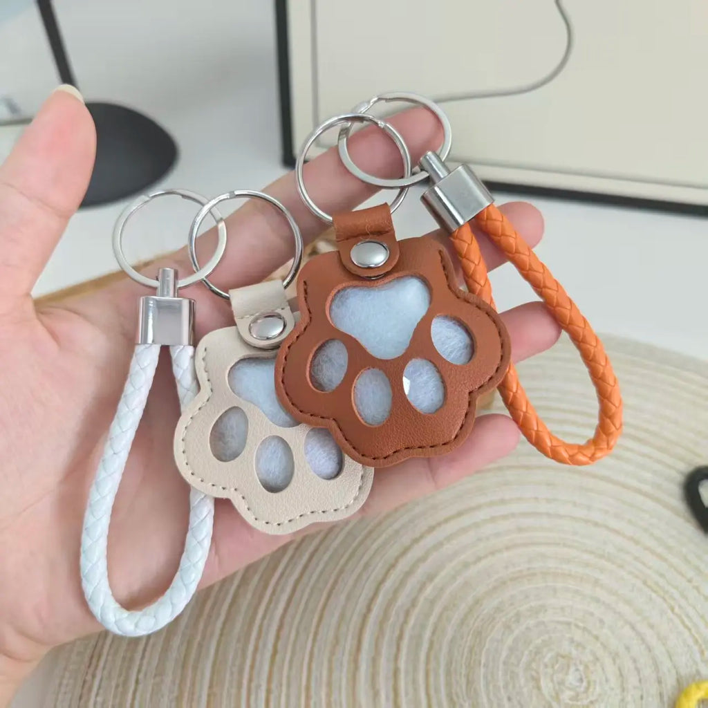 Pet Leather Hair Keychain Memorial for Pet Lovers