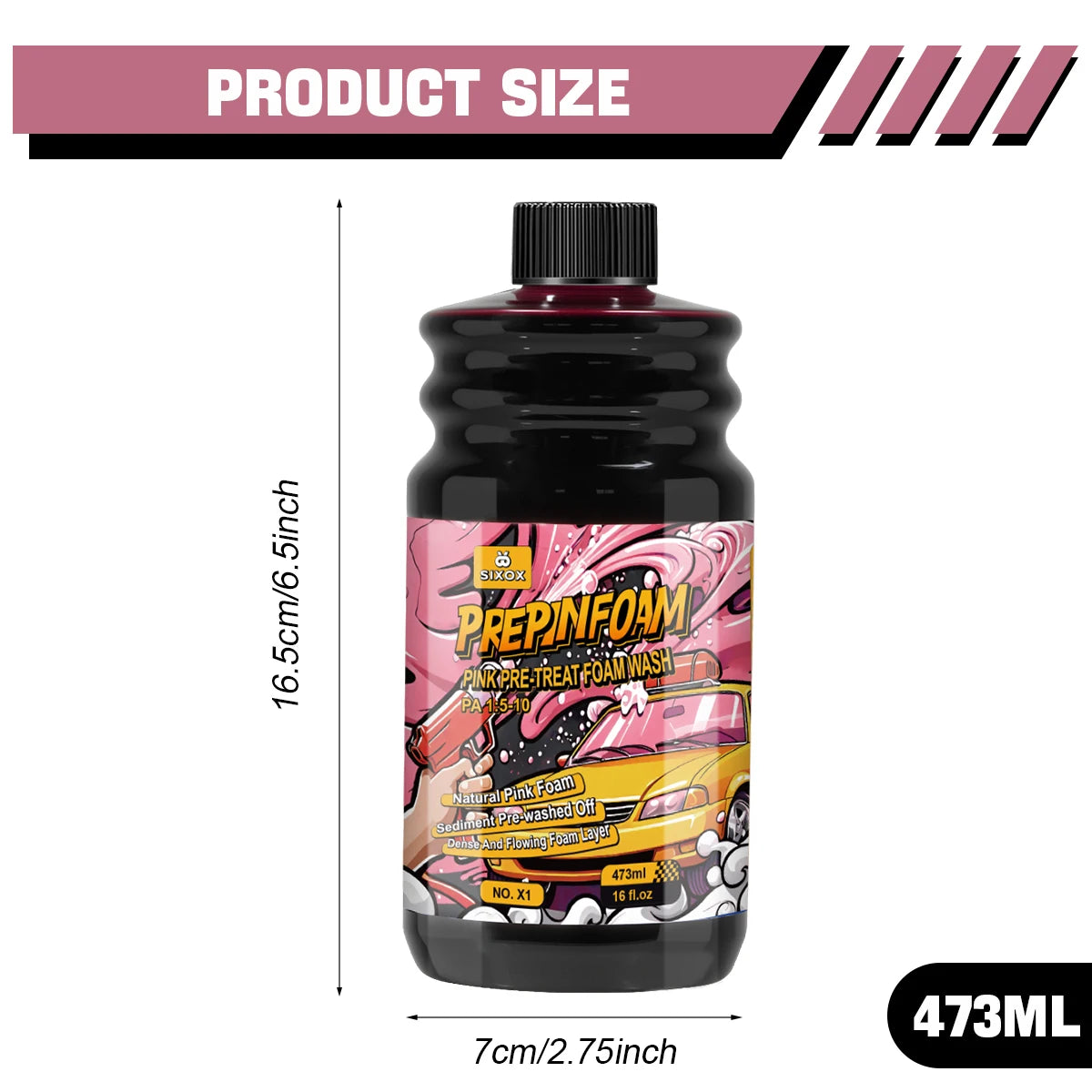 Pink High‑Foam Car Cleaning Shampoo