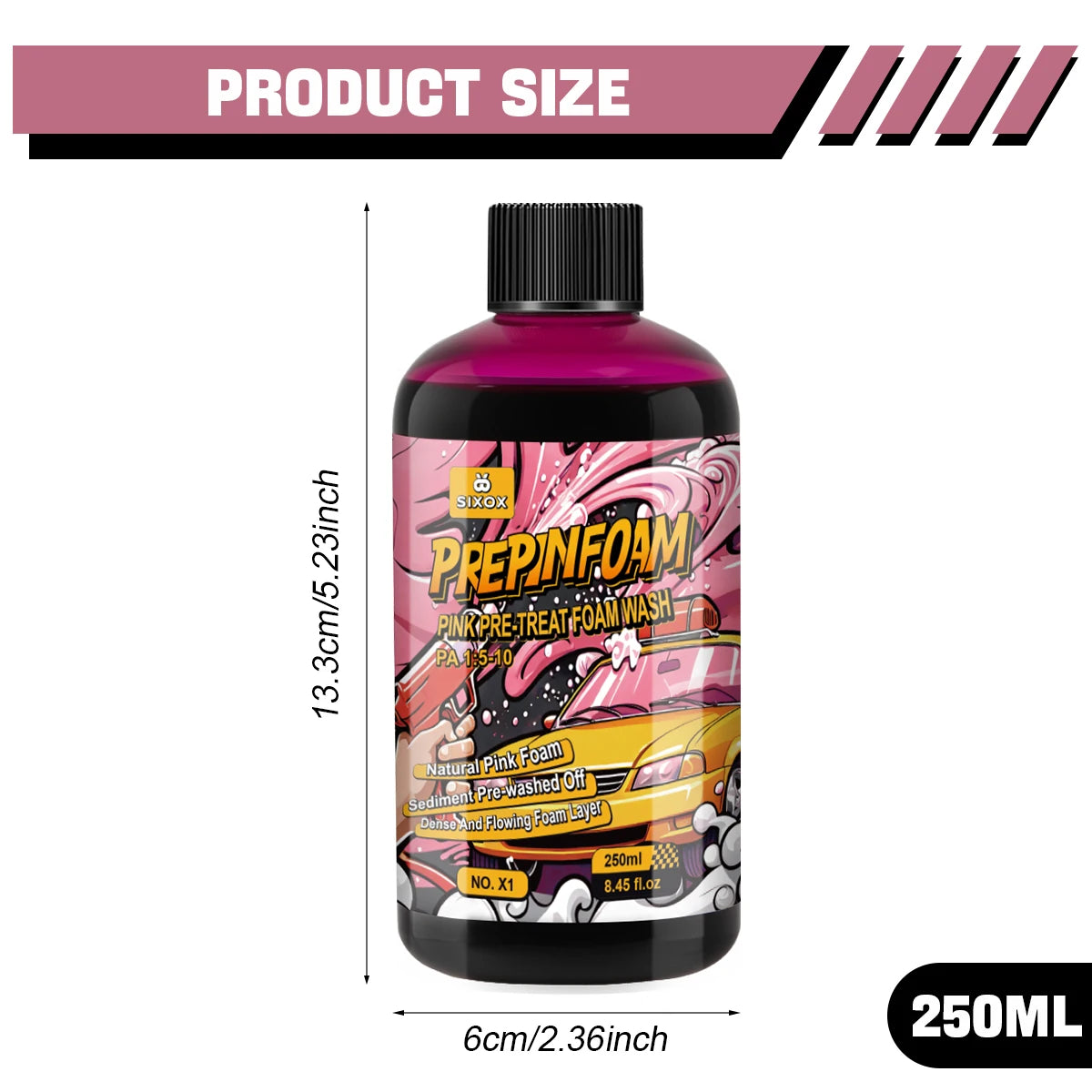 Pink High‑Foam Car Cleaning Shampoo