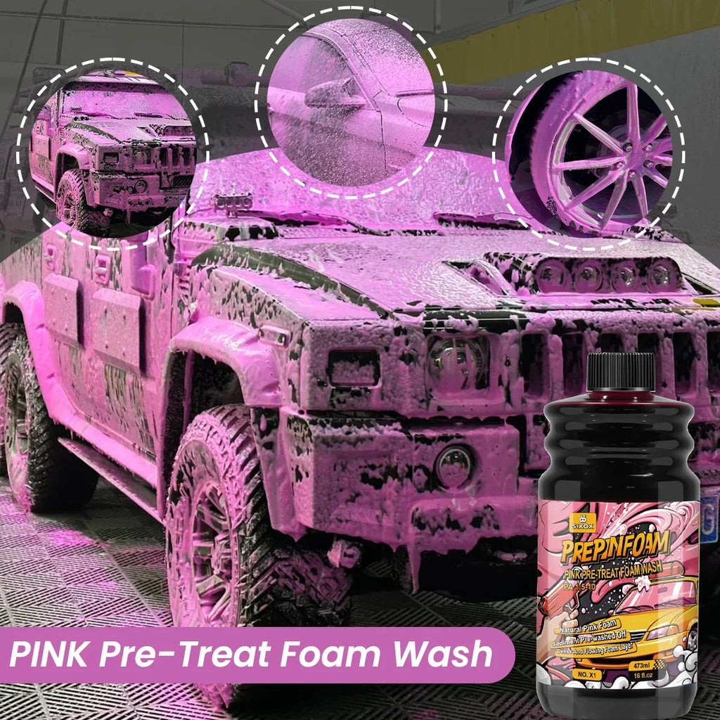 Pink High‑Foam Car Cleaning Shampoo